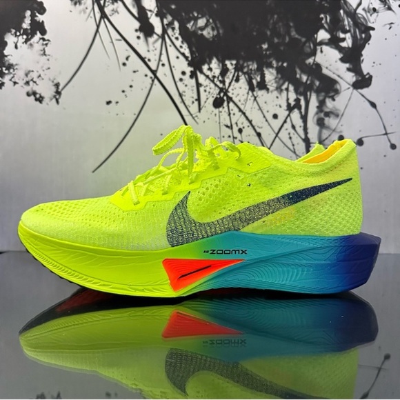 ??????Men\'s13 Nike Vaporfly 3 Road Racing Shoes Volt/Scream GreenBarely VoltBlac main image 4